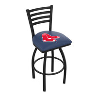 Holland Bar Stool Boston Red Sox Swivel Bar Stool with Ladder Back and Padded Seat