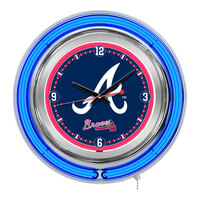 Holland Bar Stool 15" Atlanta Braves Neon Clock