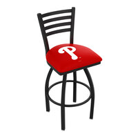 Holland Bar Stool Philadelphia Phillies Swivel Bar Stool with Ladder Back and Padded Seat