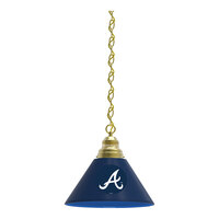 Holland Bar Stool Atlanta Braves Logo Pendant Light with Brass Finish - 120V