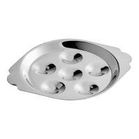 Choice 5 3/4" 6-Well Stainless Steel Snail / Escargot Dish