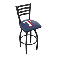 Holland Bar Stool Texas Rangers Swivel Bar Stool with Ladder Back and Padded Seat
