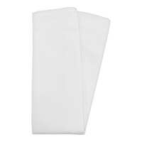 Snap Drape White 20" x 20" 100% Spun Polyester Hemmed Cloth Napkin - 12/Pack