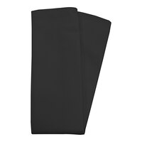 Snap Drape Black 20" x 20" 100% Spun Polyester Hemmed Cloth Napkin - 12/Pack