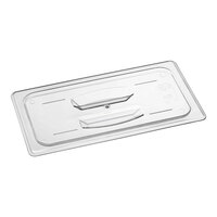 Choice 1/3 Size Clear Polycarbonate Food Pan Lid with Handle