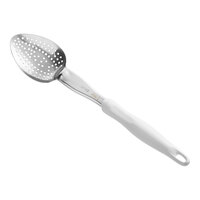 Vollrath 6414215 Jacob's Pride 14" Heavy-Duty Perforated Basting Spoon with White Ergo Grip Handle