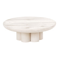 Cal-Mil Newport 12" x 4" Round White-Washed Pine Wood Display Riser 22453-4-113