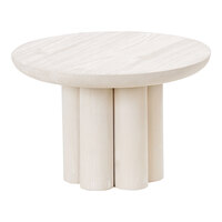 Cal-Mil Newport 12" x 8" Round White-Washed Pine Wood Display Riser 22453-8-113