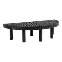 SPC Retail BR481801E Benchmaster 48" x 18" Black Plastic Grid Top Half Round Display Platform