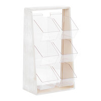 Cal-Mil Newport 3-Tier White-Washed Pine Wood Vertical Condiment Organizer - 12" x 6 1/2 x 20 1/2"