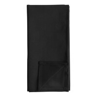 Choice 20" x 20" Black 100% Spun Polyester Hemmed Cloth Napkins - 300/Case