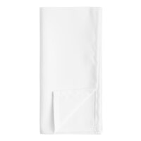 Choice 20" x 20" White 100% Spun Polyester Hemmed Cloth Napkins - 300/Case