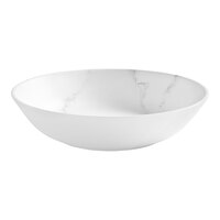 American Metalcraft Mix & Matte 24 oz. White Marble Melamine Bowl