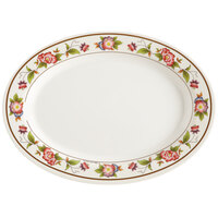 GET M-4020-TR Tea Rose 14" x 10" Oval Melamine Platter - 12/Pack