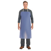 Ansell 56-009 Blue 6 Mil Chemical-Resistant Vinyl PVC Dishwasher Apron - 47" x 33"