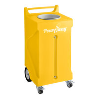 PourAway Cadet 456809 30 Gallon Yellow HDPE Rectangular Liquids Disposal Receptacle