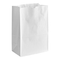 Choice 1/6 57 lb. White Heavy-Duty Paper Barrel Sack - 500/Case