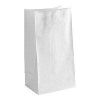 Choice 20 lb. Shorty White Paper Bag - 500/Case