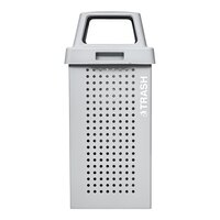 Ex-Cell Kaiser Outdoor Kaleidoscope Collection RC-KDX36-T HMGX 36 Gallon Hammered Gray Trash Receptacle