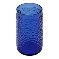 GET Waikiki 12 oz. Cobalt Blue SAN Plastic Hammered Tumbler - 72/Case