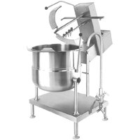 Cleveland MKDT-20-T 20 Gallon Tilting 2/3 Steam Jacketed Direct Steam Mixer Kettle - 120V