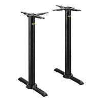 FLAT Tech KT22 22" Counter Height Self-Stabilizing Black End Table Base Set - 2/Set