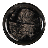 Cal-Mil Reactive 10" Black / Ivory Melamine Dinner Plate