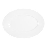 Cal-Mil 10" x 7" White Oval Classic Rim Melamine Platter