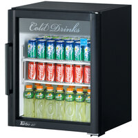 Turbo Air TGM-5SDB-N Super Deluxe Black Countertop Display Refrigerator with Swing Door