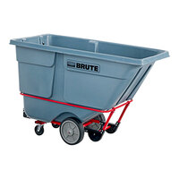 Rubbermaid 2192467 BRUTE Gray 1.0 Cubic Yard Heavy-Duty Tilt Truck / Trash Cart (2100 lb.)