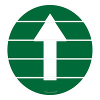 Superior Mark 17 1/2" Green / White "Directional Arrow" Safety Floor Sign