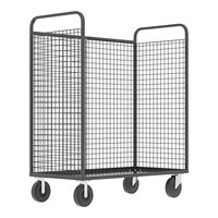 Valley Craft 57" x 30" x 68" 3-Sided Stock Picking Cage Cart - 1600 lb. Capacity