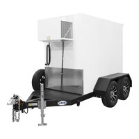 Leer 5X10ADT 5' x 10' Auto Defrost Cooler / Freezer / Ice Transport with 2 Swing Doors and Integrated Trailer