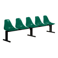 Sol-O-Matic Five-Person Hunter Green Modular Seating Unit