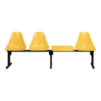 Sol-O-Matic Three-Person Marigold Modular Seating Unit with Table