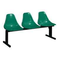 Sol-O-Matic Three-Person Hunter Green Modular Seating Unit
