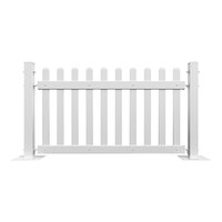 Mod-Fence Mod-Picket 120' White Picket Fence Starter Kit with 20 Fence Panels and 24 Post Connectors