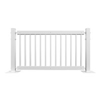 Mod-Fence Mod-Traditional 60' White Traditional Fence Starter Kit with 10 Fence Panels and 12 Post Connectors