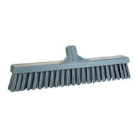 Vikan 317488 16 1/8" Gray Push Broom Head with Flagged / Unflagged Bristles