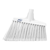 Vikan 29165 11 1/2" White Angled Broom Head with Flagged Bristles