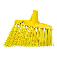 Vikan 29166 11 1/2" Yellow Angled Broom Head with Flagged Bristles