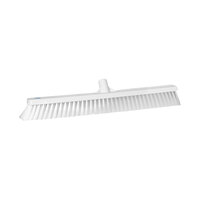 Vikan 31995 24" White Push Broom Head with Flagged Bristles