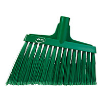 Vikan 29162 11 1/2" Green Angled Broom Head with Flagged Bristles