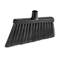 Vikan 29169 11 1/2" Black Angled Broom Head with Flagged Bristles