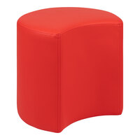 Flash Furniture Nicholas 18" Red Flexible Soft Seating Moon Modular Ottoman