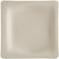 World Centric 7" No PFAS Added Square Compostable Fiber Plate - 1000/Case