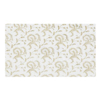 9 1/8" x 5 3/8" 3-Ply Glassine 1 lb. White Candy Box Pad with Gold Floral Pattern - 250/Case