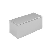 2 13/16" x 1 5/16" x 1 1/4" 1-Piece 2-Truffle Silver Foil Candy Box - 250/Case