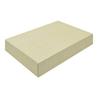 11" x 7 1/4" x 2" 2-Piece 3 lb. Gold Linen Candy Box - 100/Case