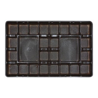 10 15/16" x 7 1/8" x 15/16" Brown 26-Cavity Candy Tray - 250/Case